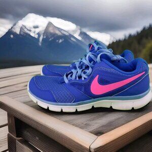 ✅Nike Women's Flex Experience RN 3 652853-401 Blue Pink Running Shoes Size 8